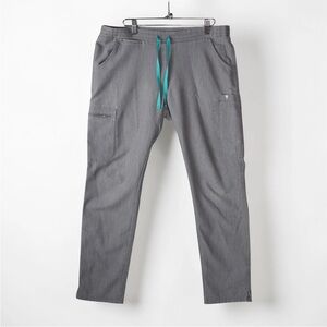 FIGS Yola Skinny Leg Scrub Pants Womens Small Gray Technical Collection